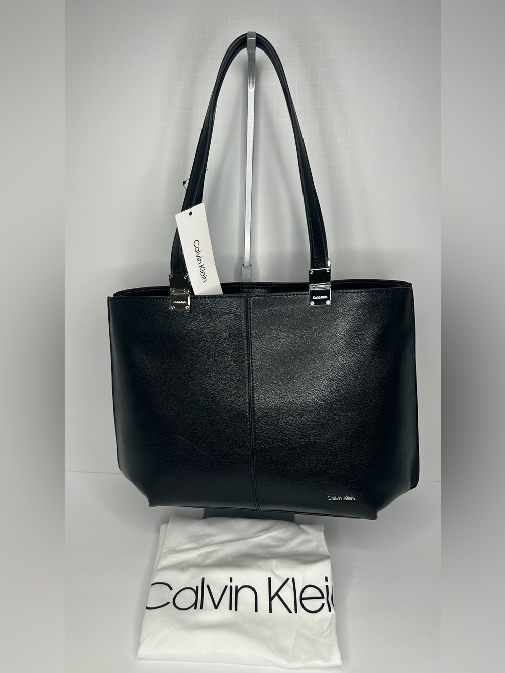 Calvin Klein Granite Tote Bag with Magnetic Snap Black